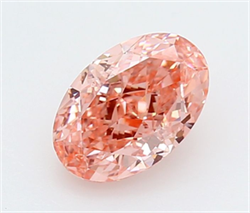 Picture of Lab Grown Diamond 1.50 Carats, Oval with  Cut, Fancy Vivid Pink Color, VVS2 Clarity and Certified by IGI