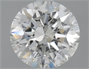 Natural Diamond 1.51 Carats, Round with Excellent Cut, H Color, SI2 Clarity and Certified by HRD
