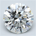 Natural Diamond 2.80 Carats, Round with Excellent Cut, H Color, VS2 Clarity and Certified by GIA