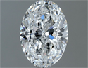 Natural Diamond 0.70 Carats, Oval with  Cut, D Color, VVS2 Clarity and Certified by GIA