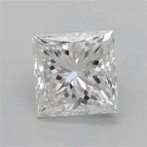 Picture of Natural Diamond 2.00 Carats, Princess with  Cut, G Color, SI2 Clarity and Certified by GIA