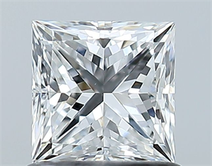 Picture of Natural Diamond 0.90 Carats, Princess with  Cut, E Color, VS2 Clarity and Certified by GIA