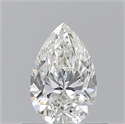 Natural Diamond 0.57 Carats, Pear with  Cut, H Color, VVS1 Clarity and Certified by GIA