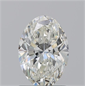 Natural Diamond 1.27 Carats, Oval with  Cut, I Color, VVS2 Clarity and Certified by GIA