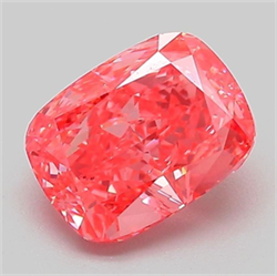 Picture of Lab Grown Diamond 1.47 Carats, CUSHION MODIFIED with  Cut, Fancy Vivid Pink Color, VVS2 Clarity and Certified by IGI