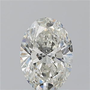Picture of Natural Diamond 1.52 Carats, Oval with  Cut, J Color, SI2 Clarity and Certified by GIA