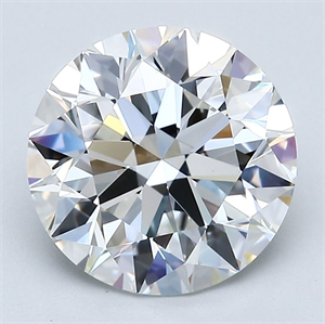 Picture of Natural Diamond 3.40 Carats, Round with Excellent Cut, F Color, VS1 Clarity and Certified by GIA