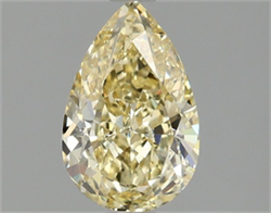Picture of Lab Grown Diamond 1.52 Carats, Pear with  Cut, Fancy Intense Yellow Color, VVS2 Clarity and Certified by IGI