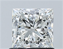 Diamante Natural 1.00 quilates, Princesa , Color H, claridad VVS2 y certificado GIA