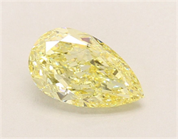Picture of Lab Grown Diamond 1.53 Carats, Pear with  Cut, Fancy Intense Yellow Color, VS1 Clarity and Certified by IGI