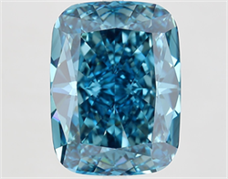 Picture of Lab Grown Diamond 11.19 Carats, CUSHION MODIFIED with  Cut, Fancy Vivid Blue Color, VS1 Clarity and Certified by IGI