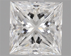 Picture of Natural Diamond 0.62 Carats, Princess with  Cut, E Color, VS2 Clarity and Certified by GIA