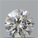 Natural Diamond 0.43 Carats, Round with Excellent Cut, F Color, IF Clarity and Certified by IGI