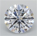 Lab Grown Diamond 1.55 Carats, Round with Excellent Cut, D Color, IF Clarity and Certified by GIA