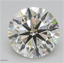 Lab Grown Diamond 2.47 Carats, Round with Ideal Cut, J Color, VS1 Clarity and Certified by IGI