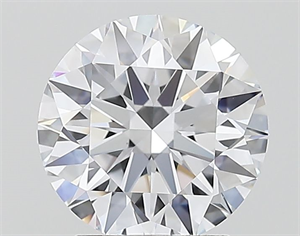 Picture of Lab Grown Diamond 2.47 Carats, Round with Ideal Cut, E Color, IF Clarity and Certified by IGI