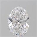 Natural Diamond 7.08 Carats, Oval with  Cut, D Color, VVS1 Clarity and Certified by GIA