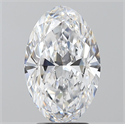 Natural Diamond 3.01 Carats, Oval with  Cut, D Color, VS2 Clarity and Certified by GIA