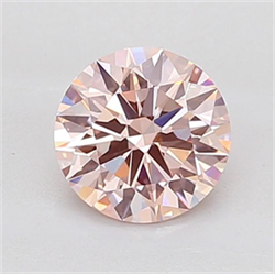Picture of Lab Grown Diamond 1.50 Carats, Round with Ideal Cut, Fancy Intense Pink Color, VS1 Clarity and Certified by IGI