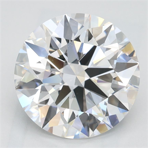 Picture of Lab Grown Diamond 2.41 Carats, Round with Excellent Cut, D Color, FL Clarity and Certified by GIA
