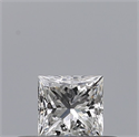 Natural Diamond 0.23 Carats, Princess with  Cut, E Color, VVS2 Clarity and Certified by GIA