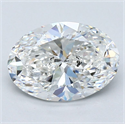 Natural Diamond 2.01 Carats, Oval with  Cut, F Color, VS2 Clarity and Certified by GIA