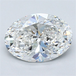 Picture of Natural Diamond 2.01 Carats, Oval with  Cut, F Color, VS2 Clarity and Certified by GIA