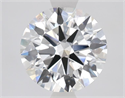 Lab Grown Diamond 1.56 Carats, Round with Ideal Cut, G Color, VS2 Clarity and Certified by IGI