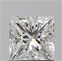 Natural Diamond 0.92 Carats, Princess with  Cut, I Color, VVS2 Clarity and Certified by GIA