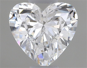 Picture of Natural Diamond 0.41 Carats, Heart with  Cut, D Color, VS2 Clarity and Certified by GIA