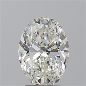 Picture of Natural Diamond 3.01 Carats, Oval with  Cut, I Color, SI2 Clarity and Certified by GIA