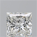 Natural Diamond 0.70 Carats, Princess with  Cut, I Color, VVS1 Clarity and Certified by GIA