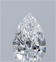 Natural Diamond 0.50 Carats, Pear with  Cut, E Color, SI1 Clarity and Certified by GIA