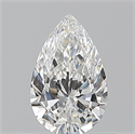 Natural Diamond 0.55 Carats, Pear with  Cut, E Color, VVS2 Clarity and Certified by GIA