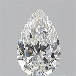 Picture of Natural Diamond 0.55 Carats, Pear with  Cut, E Color, VVS2 Clarity and Certified by GIA