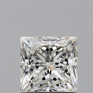 Picture of Natural Diamond 0.91 Carats, Princess with  Cut, J Color, VS2 Clarity and Certified by GIA