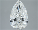 Natural Diamond 4.01 Carats, Pear with  Cut, D Color, SI1 Clarity and Certified by GIA