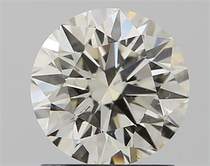 Picture of Natural Diamond 1.26 Carats, Round with Excellent Cut, I Color, SI1 Clarity and Certified by IGI