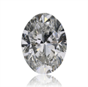 Natural Diamond 0.40 Carats, Oval with  Cut, F Color, SI1 Clarity and Certified by GIA