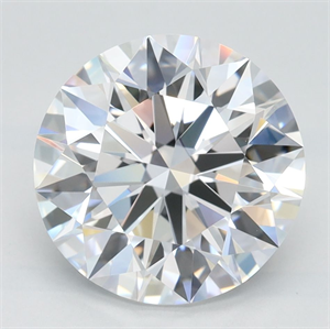 Picture of Lab Grown Diamond 3.00 Carats, Round with Ideal Cut, D Color, VVS1 Clarity and Certified by IGI