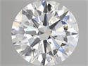 Lab Grown Diamond 2.50 Carats, Round with Excellent Cut, D Color, VVS2 Clarity and Certified by IGI