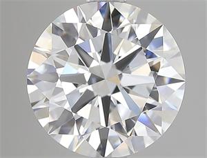 Picture of Lab Grown Diamond 2.50 Carats, Round with Excellent Cut, D Color, VVS2 Clarity and Certified by IGI