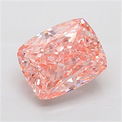 Picture of Lab Grown Diamond 4.04 Carats, CUSHION MODIFIED with  Cut, Fancy Vivid Pink Color, VS1 Clarity and Certified by IGI