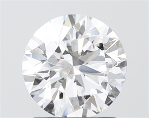 Picture of Lab Grown Diamond 1.55 Carats, Round with Ideal Cut, D Color, VVS2 Clarity and Certified by IGI