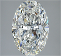 Natural Diamond 3.03 Carats, Oval with  Cut, H Color, VVS2 Clarity and Certified by GIA