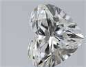 Natural Diamond 0.51 Carats, Heart with  Cut, G Color, SI1 Clarity and Certified by GIA