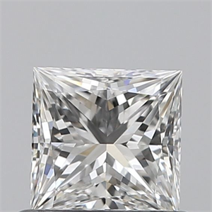 Picture of Natural Diamond 0.61 Carats, Princess with  Cut, G Color, VS1 Clarity and Certified by GIA