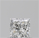 Natural Diamond 0.56 Carats, Princess with  Cut, H Color, VVS1 Clarity and Certified by GIA