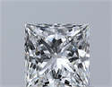 Natural Diamond 0.51 Carats, Princess with  Cut, F Color, VS2 Clarity and Certified by GIA