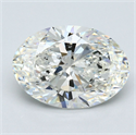 Natural Diamond 4.01 Carats, Oval with  Cut, G Color, VS2 Clarity and Certified by GIA